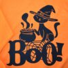 Witchy Black Cat Halloween T-Shirt With Cauldron & Spider Webs